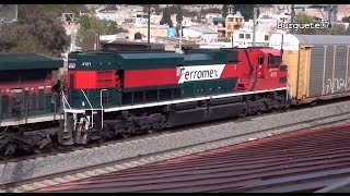 Tren Ferromex Automotriz con corte de Tolvas BNSF nuevas [upl. by Nomzaj]