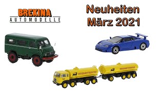 🚌🚙 Die Brekina Neuheiten März 2021  Modellautos Spur H0 [upl. by Collin453]