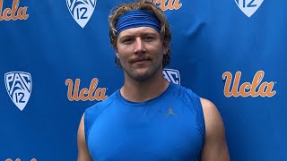 RB Colson Yankoff after UCLA spring practice 413 [upl. by Roehm]