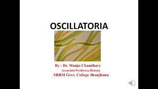 OscillatoriaBScPt 1By Dr Manju Chaudhary [upl. by Bradshaw492]