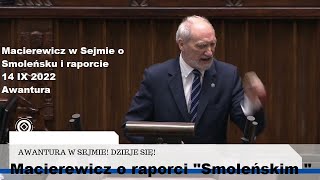 Awantura w Sejmie  Macierewicz Smoleńsk  14 IX 2022 [upl. by Kirstyn]