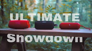 Bose SoundLink Flex Compared JBL Charge 5 amp Beats Pill In Depth Review amp Comparison [upl. by Nosae]