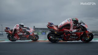 PECCO BAGNAIA VS ENEA BASTIANINI  WET RACE VALENCIA  MOTOGP 24 GAMEPLAY REPLAY [upl. by Unders]