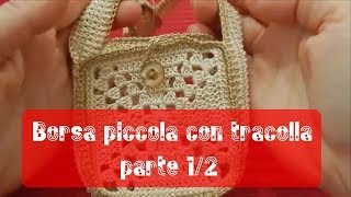 Borsa a uncinetto con tracolla Piccola facile 12 REQ [upl. by Gnol]