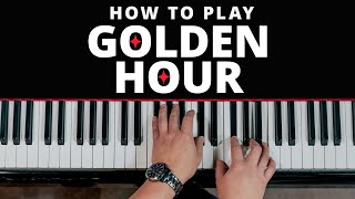 How to play ✨GOLDEN HOUR ✨ On The Piano Beginner Lesson [upl. by Erised]