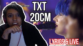 WOAH  TXT  20cm Lyrics amp Live Reaction [upl. by Egiaf10]