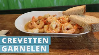 Crevetten  Garnelen an einer Butter Knoblauch Biersauce [upl. by Yuhas]