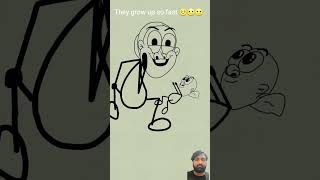 When baby grow up fast 😂🤣 animation funny 8kmeme comedy cartoon [upl. by Arevle96]