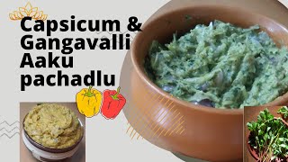 Capsicum and gangavalli Aku pachadlu [upl. by Manard]