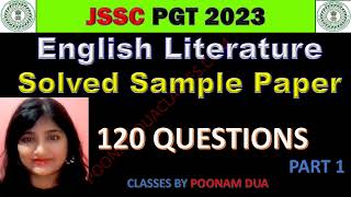 JSSC PGT English Literature sample Paper discussion and detailed Syllabus 120 Questions PART 1 [upl. by Krissy410]