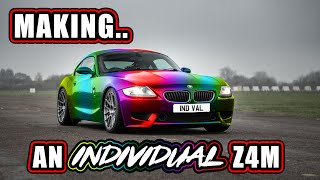 Full COLOUR CHANGE for our Z4M Coupe bmw individual coupe [upl. by Eirual]