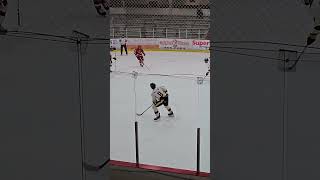 Blocked shot by 18 Axel Howlett of the ChathamKent Cyclones 2024ohldraft ohldraft hockey [upl. by Lawtun]