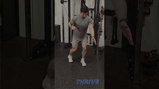 Staggered Stance Cable Press W Reach [upl. by Einaj]