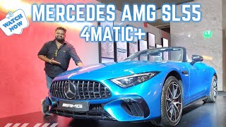 Mercedes AMG SL55 4MATIC  First Look amp Walkaround  Motoroids [upl. by Enyak]