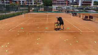 Petros Tsitsipas Tennis Practice with Coach and Father Apostolos Tsitsipas at The Academy [upl. by Chancelor93]