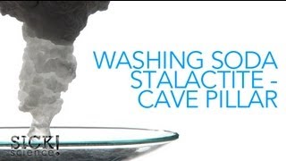 Washing Soda Stalactite  Cave Pillar  Sick Science 084 [upl. by Hpeosj]