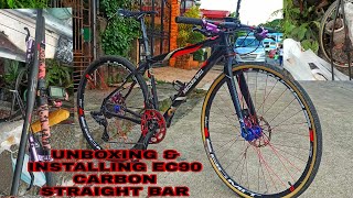 UNBOXING amp INSTALLING EC90 CARBON STRAIGHT BAR FROM SHOPEE kalinga [upl. by Grimbald]