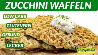 Herzhafte Zucchini Waffeln ohne Mehl I Ein einfaches und gesundes Low Carb Abendessen Rezept [upl. by Annoit874]