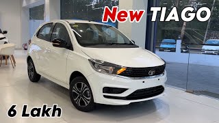 New TATA TIAGO 2024 Updated Model ₹6 Lakh  TIAGO Xt Optional 2024 White Colour Review [upl. by Javier410]