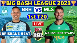 Brisbane Heat vs Melbourne Stars  BRH vs MLS Live 1st T20 Match Big Bash League 202324 [upl. by Kerek]