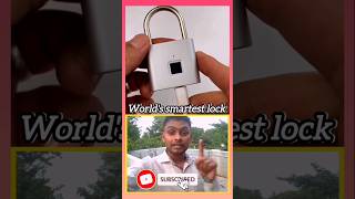 फिंगर से खुलने वाला ताला। smartestlock fingerlock lock shorts [upl. by Atineb]