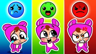 Feelings and emotions 😃🥰😂😡😤😱Funny Kids Songs And Nursery Rhymes😍 [upl. by Crosse]