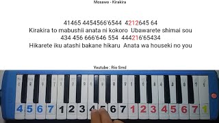 Kirakira  Mosawo Pianika Cover  Not Angka [upl. by Sutelc]