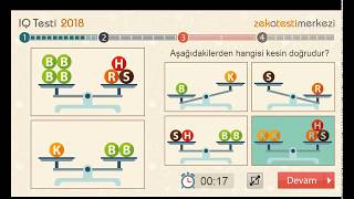 IQ TESTİ ÇÖZDÜM 2018 [upl. by Shevlo]