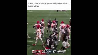 Commentators glazing Mahomes for taking a knee 💀 [upl. by Hurlbut]