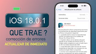 iOS 1801 ¡Actualización importante [upl. by Yadroc513]