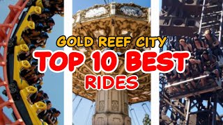 Top 10 rides at Gold Reef City  Johannesburg South Africa  2022 [upl. by Anitahs]