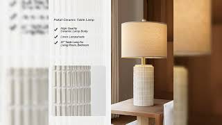 PoKat 23quot Modern Ceramic Table Lamp [upl. by Enirhtak]