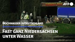 Hochwasser Fast ganz Niedersachsen steht unter Wasser  AFP [upl. by Lokim]