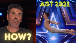 Aidan Bryant AGT 2021 Breathtaking AERIALIST Spinning So Fast So Scary [upl. by Partan]