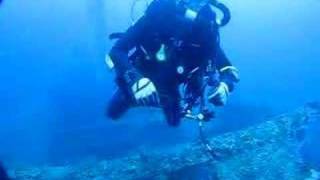 Rebreather diving Truk Lagoon San Francisco Maru [upl. by Kcirredal]