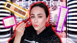 Sephora USA Makeup TRY ON Haul LA 🇺🇸 Full Face of First Impressions 🤔 Hatice Schmidt [upl. by Eidnalem]