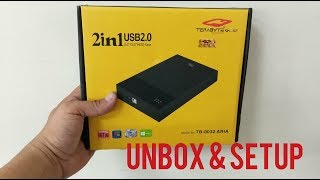 Terabyte 2 in 1 USB 20 SATA 25quot35quot HDD ENCLOSURECASE unboxing and setup [upl. by Ilagam]