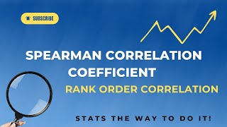 Spearman Correlation Coefficient  Rank Order Correlation [upl. by Hike]