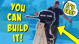 EASY How to Build an Outboard Motor Stand  Best Design [upl. by Fruma448]