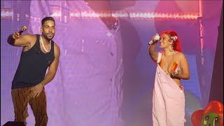 Karol G y Romeo Santos sorpresa en concierto en Puerto Rico [upl. by Alberta809]