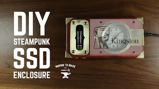 How to mod a SATA drive case  Steampunk themed Kingston SSD drive enclosure [upl. by Aurthur246]