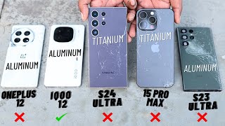 iPhone 15 Pro Max Samsung Galaxy S24 Ultra Drop Test  OnePlus 12 iQOO 12 Samsung S23 Ultra [upl. by Luis]