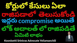 కోర్టులో కేసులు ఏలా రాజీ పడాలి How to Compromise in Court Cases without litigation in Future [upl. by Eoj893]