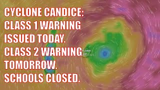 Candice Class 1 Cyclone Warning in Mauritius Class 2 Warning Tomorrow Schools Closed [upl. by Kenley]