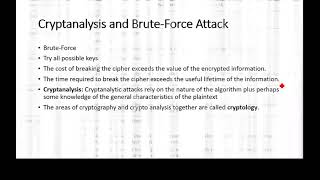 cryptanalysis and BruteForce Attacklec3 [upl. by Nicholle74]