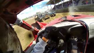 Compact Truck Demolition Derby Gopro Wadena 2017 [upl. by Aihseit]