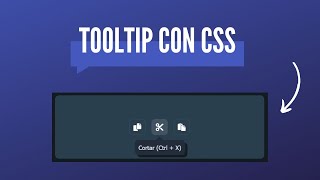 Cómo crear TOOLTIP sólo con CSS tip de efectos hover 💻 [upl. by Derrej110]