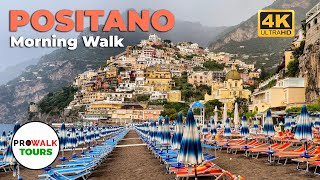 Positano Italy Morning Walk  4K 60fps  with Captions [upl. by O'Doneven]