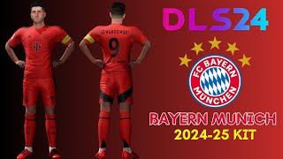 DLS 24 kits Bayern Munchen 202425 ⚫🔴 [upl. by Eemak]