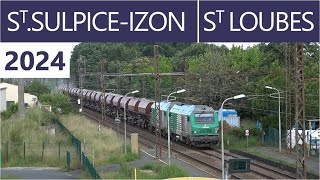 Gare de SaintSulpice  Izon amp SaintLoubès  les trains SNCF TER Intercités amp Fret [upl. by Sirod252]